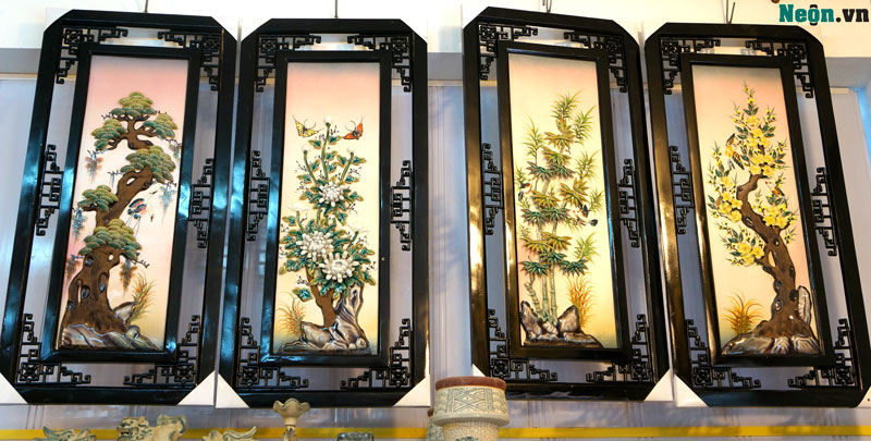 Ý nghĩa tranh tứ quý Tùng Cúc Trúc Mai trong phong thủy