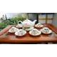 Ấm chén Bát Tràng giá rẻ hoa sen dáng Minh Long AC40A Ấm chén Bát Tràng giá rẻ hoa sen dáng Minh Long AC40A