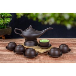 Bộ ấm trà tử sa Bát Tràng dáng Aladin AC66