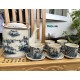 Ấm tích pha chè xanh vẽ sơn thủy men rạn AT01