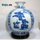 Bình hút tài lộc Bát Tràng họa tiết Tùng Cúc Trúc Mai cao 30cm BL10