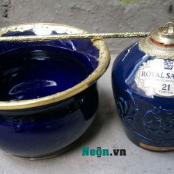 Điếu bát Chivas 21 xanh cô ban bát thắt DB23 Điếu bát Chivas 21 xanh cô ban bát thắt DB23