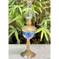 Đèn Dầu Thờ Men Lam Bọc Đồng DD33