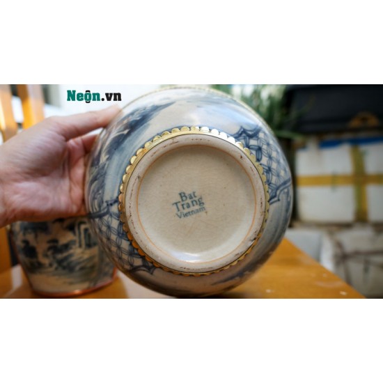 Điếu bát tô men rạn giả cổ bọc đồng DB08 Điếu bát tô men rạn giả cổ bọc đồng DB08