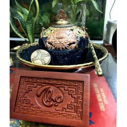 Điếu bát Chivas cao cấp bọc đồng chạm tứ linh DB28A Điếu bát Chivas cao cấp bọc đồng chạm tứ linh DB28A