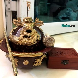 Điếu bát Chivas 21 cao cấp bọc đồng hình rồng đỏ mận DB30A Điếu bát Chivas 21 cao cấp bọc đồng hình rồng đỏ mận DB30A