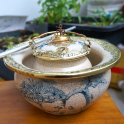 Điếu bát cổ xưa men rạn Bát Tràng DB38