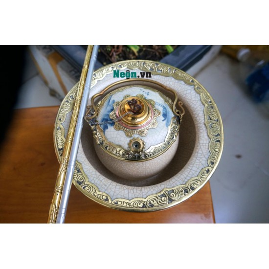 Điếu bát cổ xưa men rạn Bát Tràng DB38