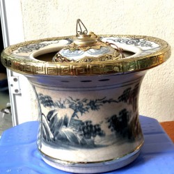 Điếu bát bô giả cổ bọc đồng DB02