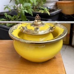 Điếu bát cổ thắt men vàng bọc đồng DB25 Điếu bát cổ thắt men vàng bọc đồng DB25