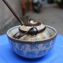 Điếu bát mini giả cổ men rạn số 1