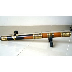 Điếu cày đẹp vàng đen bọc đồng 3 khúc DC09 Điếu cày đẹp vàng đen bọc đồng 3 khúc DC09