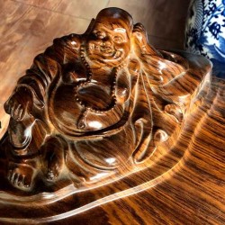 Khay trà gỗ phật Di Lặc KT05 Khay trà gỗ phật Di Lặc KT05