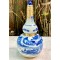 Nậm vẽ sơn thủy men lam bọc đồng 500ml NR05
