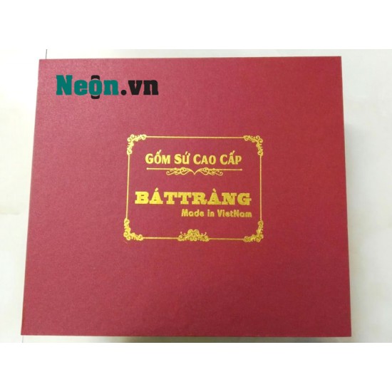 Bộ ấm chén Bát Tràng cao cấp mã đáo thành công xanh lục AC24