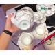 Bộ ấm trà cao cấp vẽ sen vàng kim 24k Bát Tràng quà tân gia AC27A