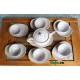 Bộ tách trà Bát Tràng men xước tím sang trọng AC43