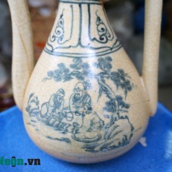 Nậm rượu giá rẻ men rạn giả cổ Bát Tràng NR01