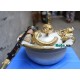 Điếu bát Bát Tràng men rạn giả cổ bọc đồng cao cấp DB30B Điếu bát Bát Tràng men rạn giả cổ bọc đồng cao cấp DB30B