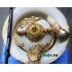 Điếu bát Bát Tràng men rạn giả cổ bọc đồng cao cấp DB30B Điếu bát Bát Tràng men rạn giả cổ bọc đồng cao cấp DB30B
