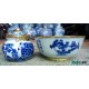 Điếu bát giá rẻ men màu chàm họa tiết Tùng Chùa DB32