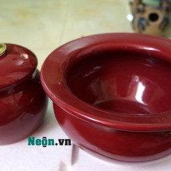 Điếu bát giá rẻ bằng gốm Bát Tràng màu đỏ đô DB34 Điếu bát giá rẻ bằng gốm Bát Tràng màu đỏ đô DB34