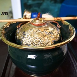 Điếu bát Chivas 21 xanh lục bát thắt DB27