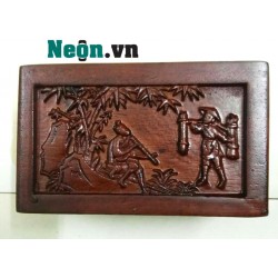 Hộp gỗ đựng thuốc lào hình chữ nhật HD02 Hộp gỗ đựng thuốc lào hình chữ nhật HD02