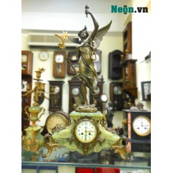 Đồng hồ cổ tượng đồng renommée trên đá cẩm thạch DH04 Đồng hồ cổ tượng đồng renommée trên đá cẩm thạch DH04