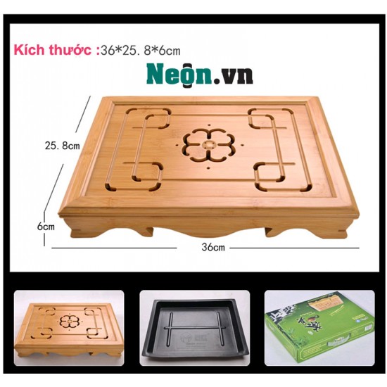 Khay trà bằng tre KT04