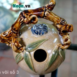 Bình vôi phong thủy men rạn 5 số BV01 Bình vôi phong thủy men rạn 5 số BV01