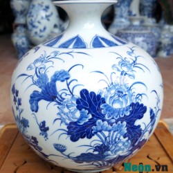 Bình hút tài lộc vẽ tam cảnh BL01