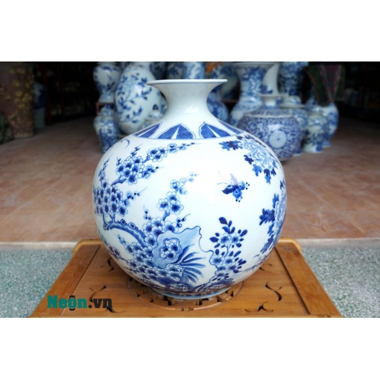 Bình hút tài lộc vẽ tam cảnh BL01