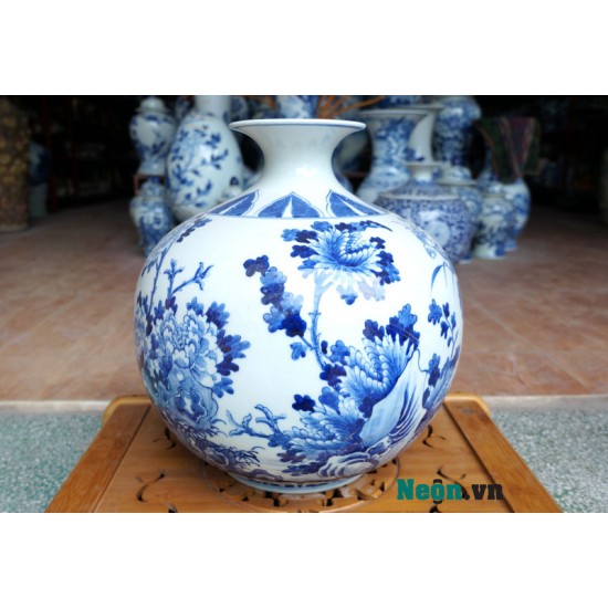 Bình hút tài lộc vẽ tam cảnh BL01