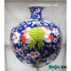 Bình hút tài lộc vẽ hoa đào chữ thọ chỉ vàng kim BL03