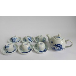 Ấm chén Bát Tràng giá rẻ Câu Cá Lã Vọng men lam AC33G Ấm chén Bát Tràng giá rẻ Câu Cá Lã Vọng men lam AC33G