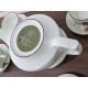 Ấm chén Bát Tràng men kem vẽ tay Sen Chuồn AC40D