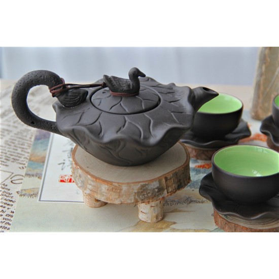 Ấm chén gốm tử sa Bát Tràng AC82 Ấm chén gốm tử sa Bát Tràng AC82