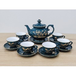 Bộ ấm trà đẹp vẽ vàng xanh cổ vịt Vinh Hoa Phú Quý AC85A Bộ ấm trà đẹp vẽ vàng xanh cổ vịt Vinh Hoa Phú Quý AC85A
