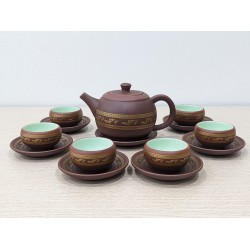 Bộ ấm chén tử sa Bát Tràng Âu Lạc AC87A