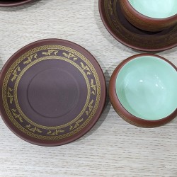 Bộ ấm chén tử sa Bát Tràng Âu Lạc AC87A