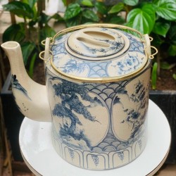 Ấm tích 10 lít men rạn giả cổ Bát Tràng vẽ tứ quý AT07C Ấm tích 10 lít men rạn giả cổ Bát Tràng vẽ tứ quý AT07C