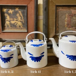 Ấm tích pha trà xanh Bát Tràng giả cổ hoa xanh Ấm tích pha trà xanh Bát Tràng giả cổ hoa xanh