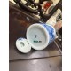 Ấm tích pha trà xanh Bát Tràng men lam giả cổ Trúc Lâm Thất Hiền