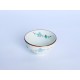 Bộ 10 bát ăn cơm Bát Tràng men kem vẽ hoa đào xanh BC02C
