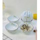 Bộ 6 bát ăn cơm Bát Tràng vẽ đào xanh BC03