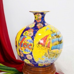 Bình hút lộc vẽ vàng kim Thuận Buồm Xuôi Gió - Tài Lộc cao 26cm BL18E