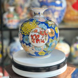 Bình hút lộc vẽ vàng kim hoa sen phú quý tài lộc cao 22cm BL14K Bình hút lộc vẽ vàng kim hoa sen phú quý tài lộc cao 22cm BL14K