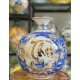 Bình hút tài lộc Phúc Lộc Thọ vẽ vàng Bát Tràng cao 26cm BL28A