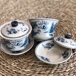 Bát sâm thờ men rạn rồng phượng Bát Tràng BS04 Bát sâm thờ men rạn rồng phượng Bát Tràng BS04